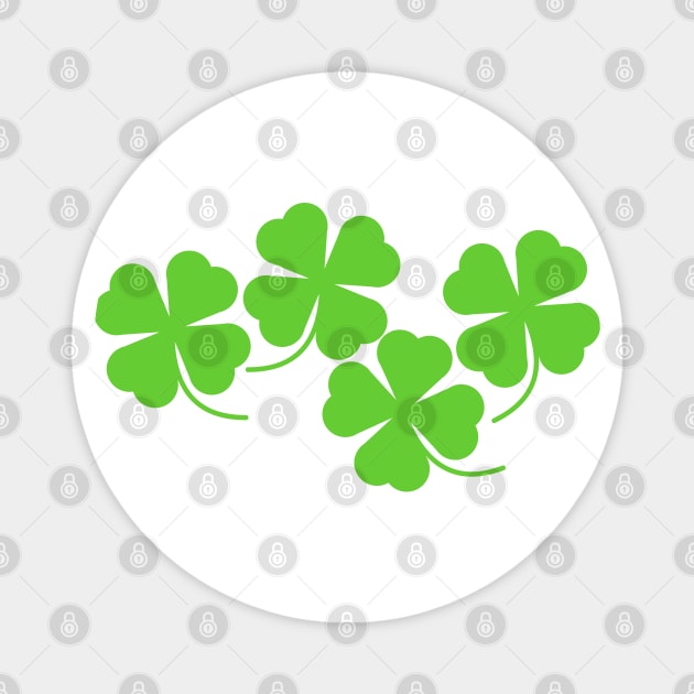 Four Leaves Lucky Shamrock Cluster Magnet by Kelly Gigi